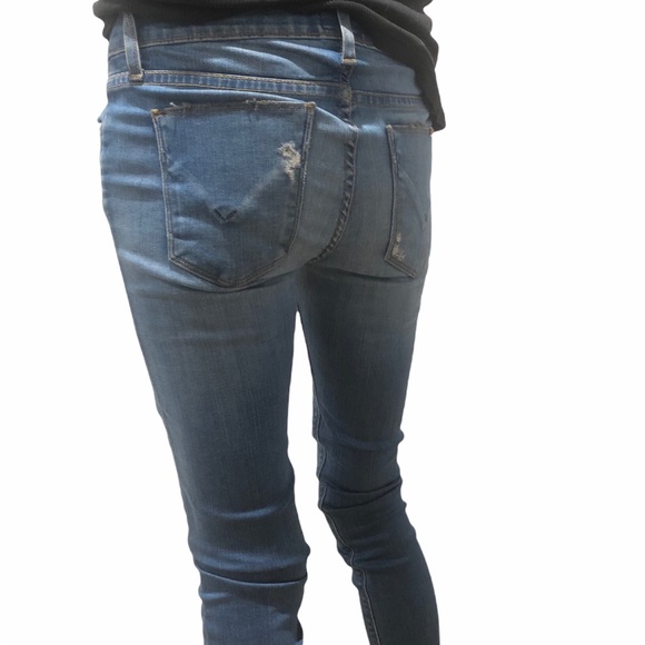 Hudson mid rise distressed skinny jeans sz 25 screen worn! Host pick x4! - Picture 8 of 9